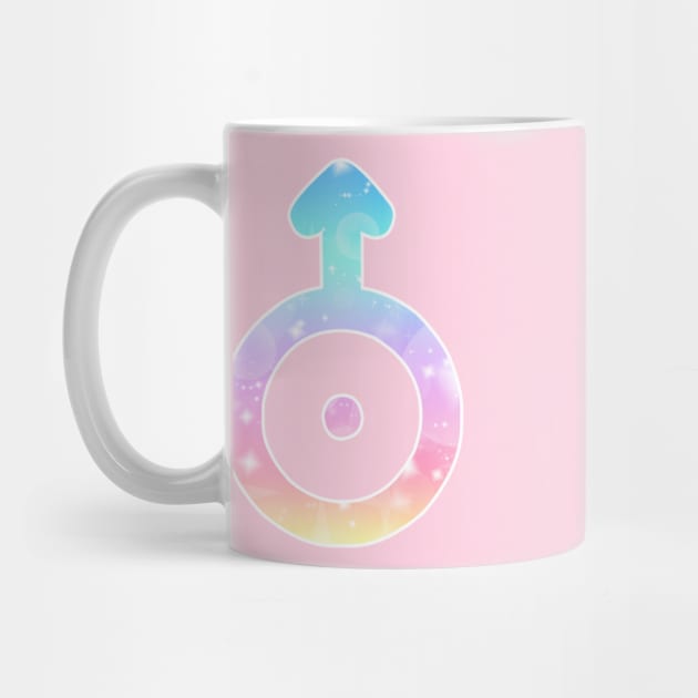 Uranus Planet Symbol in Magical Unicorn Colors by bumblefuzzies